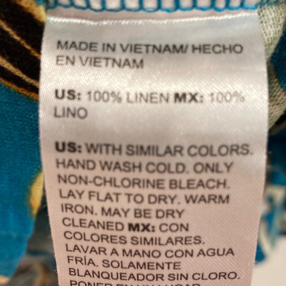 Chico's Floral 3/4 Sleeve Tops - Blue and Green - Picture 4 of 11